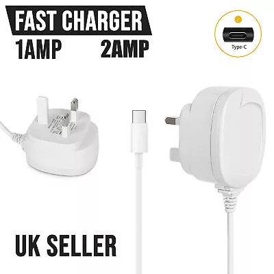 Type C Mains Fast Charger For IPad / Samsung / Xiaomi 3 Pin USB-C Wire Charging • £6.94