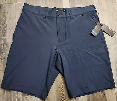 NEW Travis Matthew Mens Carlsbad Golf Shorts Size 34 Stretch Blue MicroStripe • $35.89