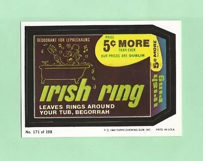 1980 Topps Wacky  Packages Series 3 Card #171 Irish Ring • $3