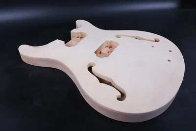 Semi Hollow Guitar Body Maple Cap Mahogany Flame Maple Veneer Set In DIY Guitar • £84
