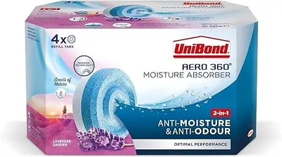 Unibond AERO 360° Moisture Absorber Lavender Garden Refill Tab 4x450g • £10.25