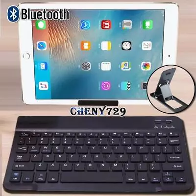 For Apple IPad 1/2/3/4/5/6789 Air Pro Tablet Wireless Bluetooth Keyboard + Stand • £8.99