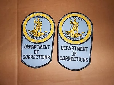 VIRGINIA SIC SEMPER TYRANNIS DEPARTMENT OF CORRECTIONS UNIFORM PATCH -LOT Of *2* • $15