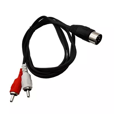 7-Pin 7 PIN DIN MIDI Male To 2 Dual RCA Male Plug Audio Cable Adapter Cord 50cm • $4.49