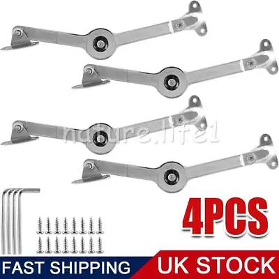 4x Cabinet Door Lift Up Strut Lid Flap Stay System Cupboard Support Hinge UK • £14.55