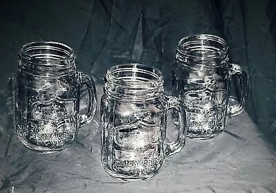 Vintage Established 1898 Yorkshire Lot  Of 3  Glass Mason Jars W/Handles • $12