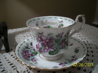 $21.99 • Buy Vintage Royal Albert Flower Of The Month February Violets Teacup & Saucer Set