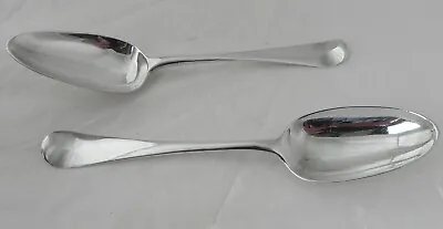 Pair Of Sterling Silver Table Spoons T & W Chawner London 1765 138g 8  • £139