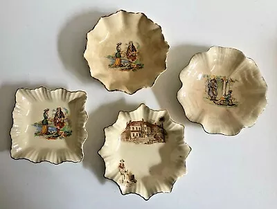$40 • Buy Lot Of 4 J&G Meakin Sunshine Plates Various Patterns Vintage Serving Dinnerware