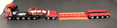 WSI Volvo 10x4 Tractor W/2 Axle Dolly & 4 Axle Pendel Lowload Trailer-1:50 Boxed • $189.44