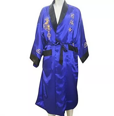 THY COLLECTIBLES Unisex Reversible Silk Satin Robe Kimono Relaxation Bathrobe... • $25.95