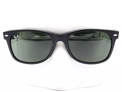 New Ray-Ban New Wayfarer  Rubber Black G-15 Green Sunglasses RB2132 622 55 $151 • $98.15