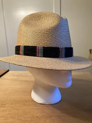 Men's Country Gentleman Fine Woven Straw Fedora Hat -sz Med -  Ecuador • $21.95