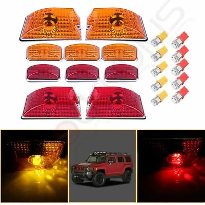 10x Amber/red Cab Marker Roof Light W/5050 Bulbs For 03-09 Hummer H2 SUV • $37.59