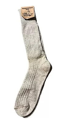 NOS Vintage 70s Eddie Bauer Workhorse Hunting Boot Socks Wool Nylon 12” NWT • $21.24