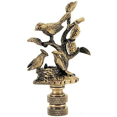 Bird's Nest Lamp Shade Finial Antique Brass - Finial Thread • $15.90