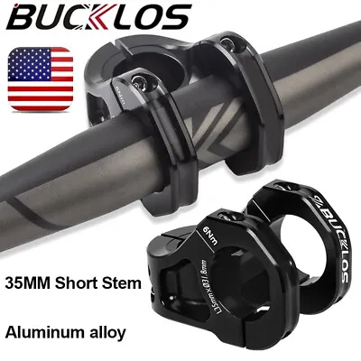 BUCKLOS MTB Short Stem 35mm 31.8mm Ultralight CNC Aluminum Handlebar Stem Bike • $23.98