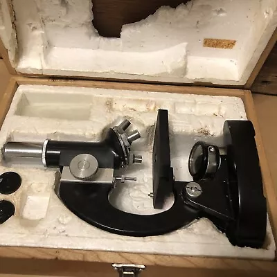 Vintage Microscope With Box Untested  • $90