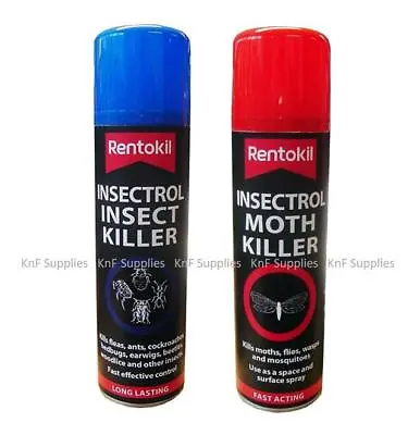 Rentokil Insectrol Insect Moth Ants Fleas Bedbugs Wasp Insect Killer Spray 250ml • £11.95