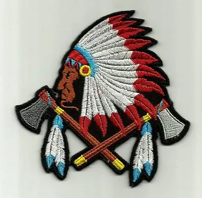 Patch Embroidered -  Indian Warrior  Motorcycle Norton Bsa Ariel Honda Suzuki !! • $3.99