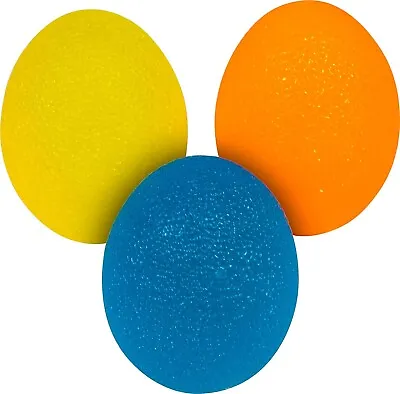 Hand Exercise Stress Relief Balls Hand Grip Strengthen & Finger Therapy - OVAL • £6.99