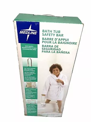 Medline Bath Tub Safety Bar Hand Rail Grab Bar Support MDS86321W White W/Box New • $37.95