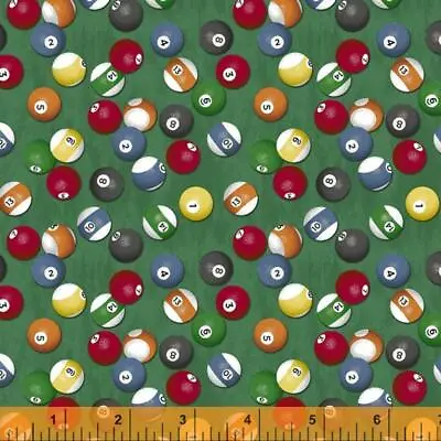 Fat Quarter Man Cave Billiard Balls 100% Cotton Quilting Fabric • £4.68