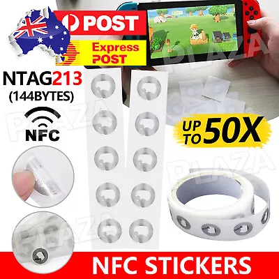 5-50x NFC TAG Sticker NTAG 213 Universal Label RFID Tag Android NFC Phones NEW • $3.75