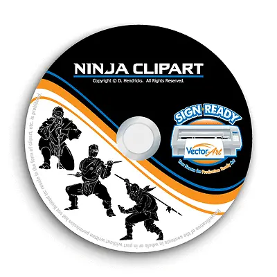 Ninja-ninjas Clipart Images-vector Clip Art-vinyl Cutter Plotter Eps Graphics Cd • $19.95