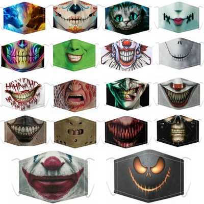 £2.99 • Buy Halloween Face Mask Covering Washable Reusable Fashion With Filter Pocket Adult.