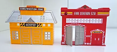 Greenbrier Mini Plastic Fire Station Toy Red W/ White Accents Construction Zone • $15