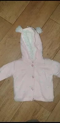 Pink Newborn Baby Girl Cardigan • £1.50