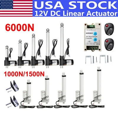 USA 1000N/1500N /6000N Linear Actuator 12V DC Electric Linear Motor RV Auto Lift • $36.99