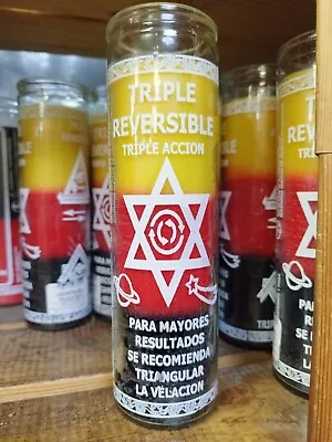 7 Days Triple    Reversible Glass Candle • £14