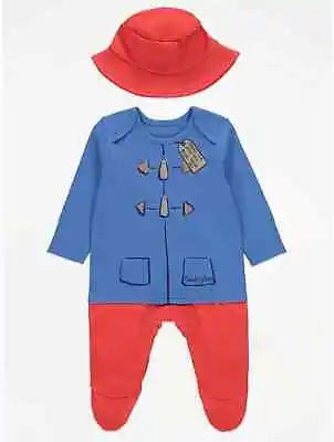 Baby Paddington Bear Outfit Sleepsuit Costume Fancy Dress Boys World Book Day • £13.49