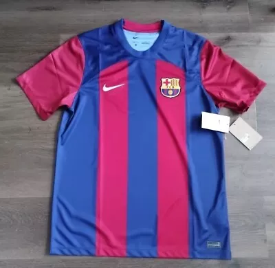 Nike FC Barcelona 2023/24 Dri-FIT Home Soccer Jersey DX2687-455 Men's Size Large • $74.95