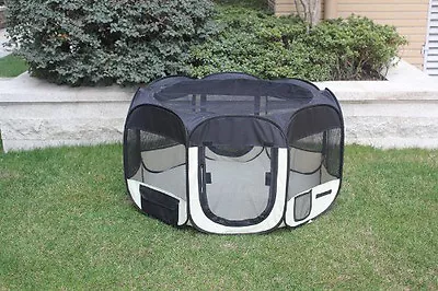 $39.85 • Buy Black Soft Pet Dog Cat Indoor Outdoot Tent  Exercise Pen Play Yard 