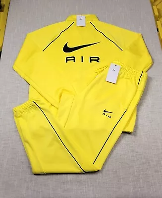 NIKE Air PK Tracksuit Jacket & Pants Set Medium Mens Yellow Black Full Zip • $189.95