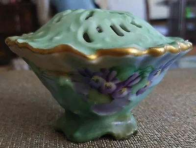$42.99 • Buy Antique Fine German Porcelain Hand Painted Flower Frog