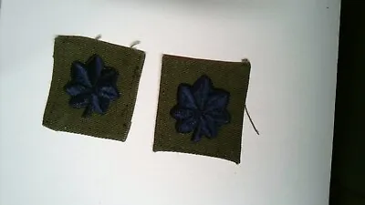 Military Patch Set Of 2 Older Us Air Force Blue On Green Lieutenant Colonel Rank • $2.99