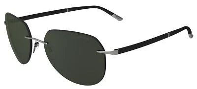 £522 • Buy Silhouette SUN C-2 8709 Silver/Green One Size Unisex Sunglasses