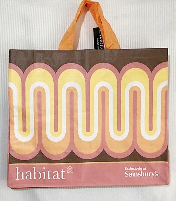 £4.89 • Buy HABITAT Sainsbury’s Reusable Shopping Bag RETRO Theme 33% Recycled Material