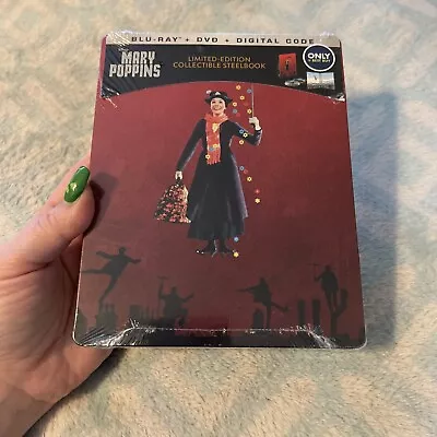 NEW** Disney Mary Poppins Limited Edition Steelbook (Blu-Ray + DVD + Digital) • $28.75