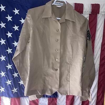 USMC Khaki Long Sleeve Woman’s US Marine Corps Sergeants￼ Woman’s Size12 Named • $8.80