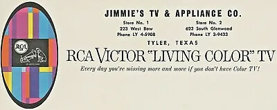 RCA Victor  Living Color  10 Pg Lot TV Jimmie's TV Tyler TX 1950s Letterhead  • $7.99