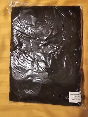 NWOT 4' Black Fitted Polyester Vendor Tablecloth • $6.41