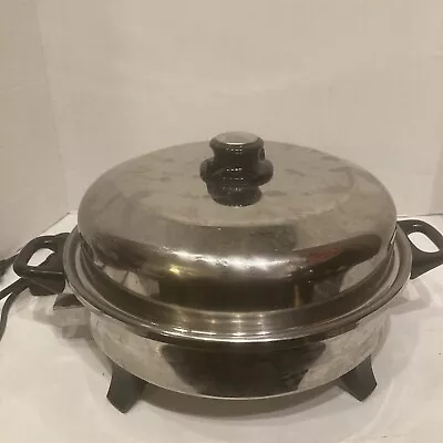 Health Craft K7273 12   Electric Skillet Waterless Cooking Made In USA  • $55