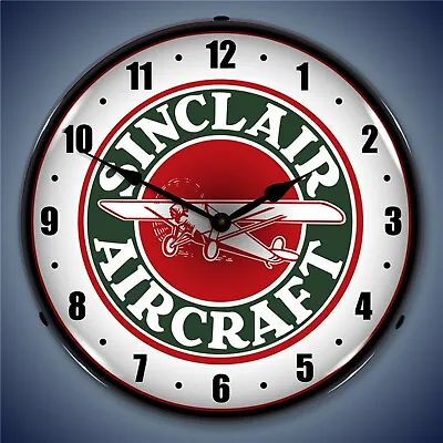 Sinclair Aircraft Wall Clock LED Lighted: Airplane Theme • $282.54