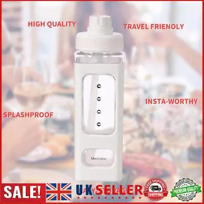 Water Bottle 23.6 Oz Large Capacity Bottle Straw & Lovely Sticker (White) GB • £7.99