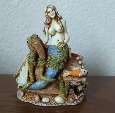 S.I.A.B England Mermaid Octopus Treasure Chest Resin Trinket Box Harmony Kingdom • $74.99